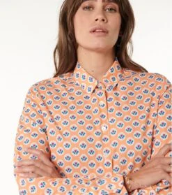 Chemise ELINA Fleur D'Arles Abricot