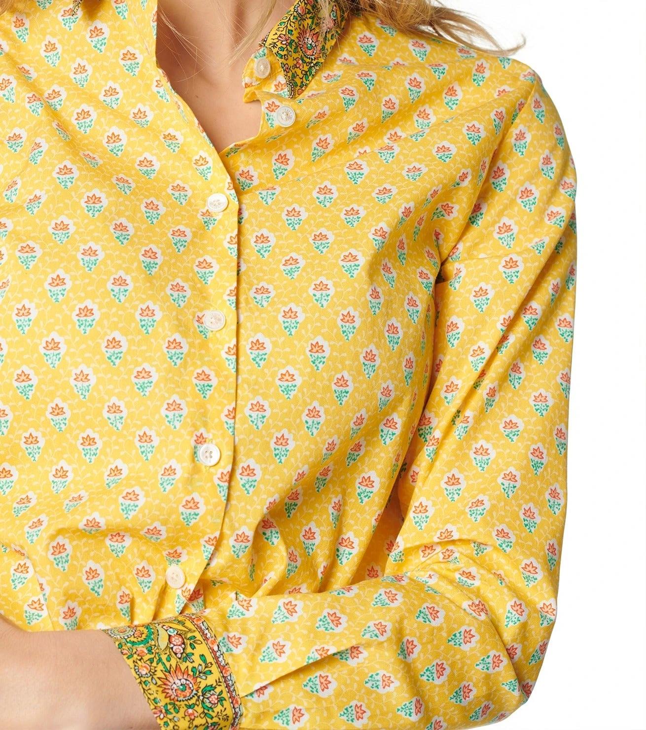 Chemise ELINA Fleur Des Champs Soleil Corail 3 Chemise ELINA Fleur Des Champs Soleil Corail – Image 3