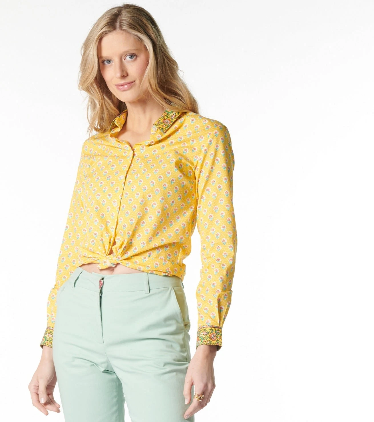 Chemise ELINA Fleur Des Champs Soleil Corail 2 Chemise ELINA Fleur Des Champs Soleil Corail – Image 2