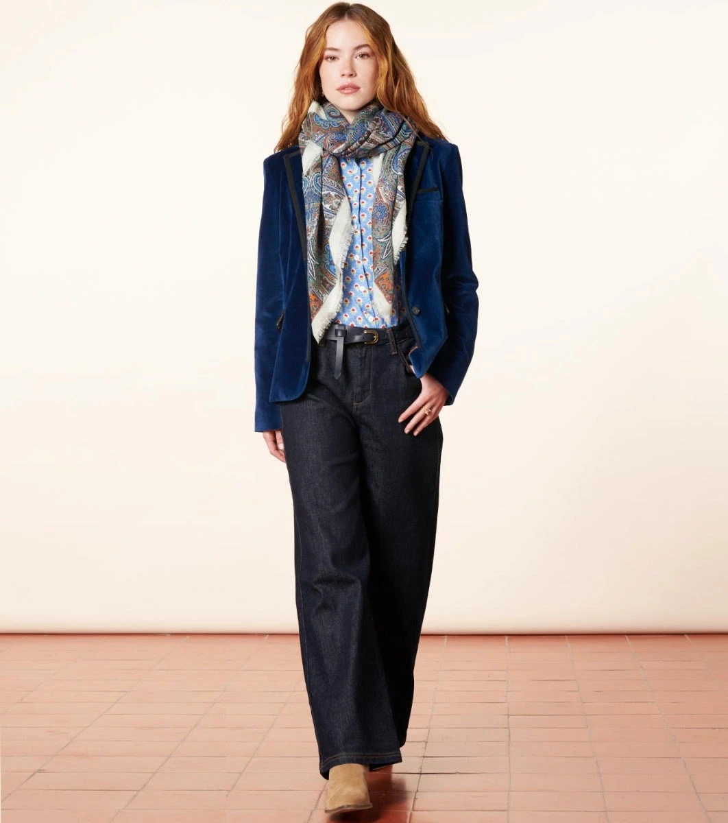 Chemise ELINA Fleur Des Champs Rouge Bleu 5 Chemise ELINA Fleur Des Champs Rouge Bleu – Image 5