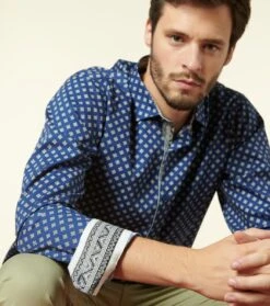 Chemise SLIM Calisson Bleu