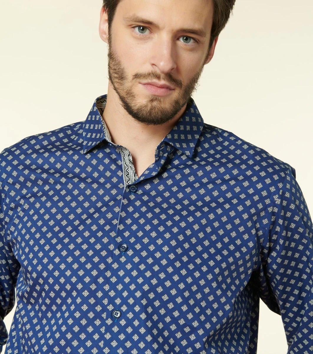 Chemise SLIM Calisson Bleu 5 Chemise SLIM Calisson Bleu – Image 5