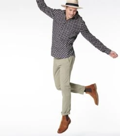 Chemise REGULAR Fleurs Des Champs Noir Puce -Mode Vêtements Magasin ch fleur des champs noir.1