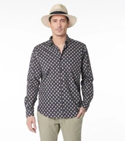 Chemise REGULAR Fleurs Des Champs Noir Puce