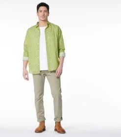 Chemise SLIM Paisley Geo Lime -Mode Vêtements Magasin ch geo cachemire