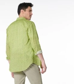 Chemise SLIM Paisley Geo Lime -Mode Vêtements Magasin ch geo cachemire.2