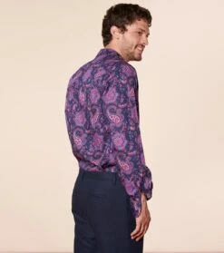Chemise REGULAR Kerala Violet -Mode Vêtements Magasin ch kerala.1