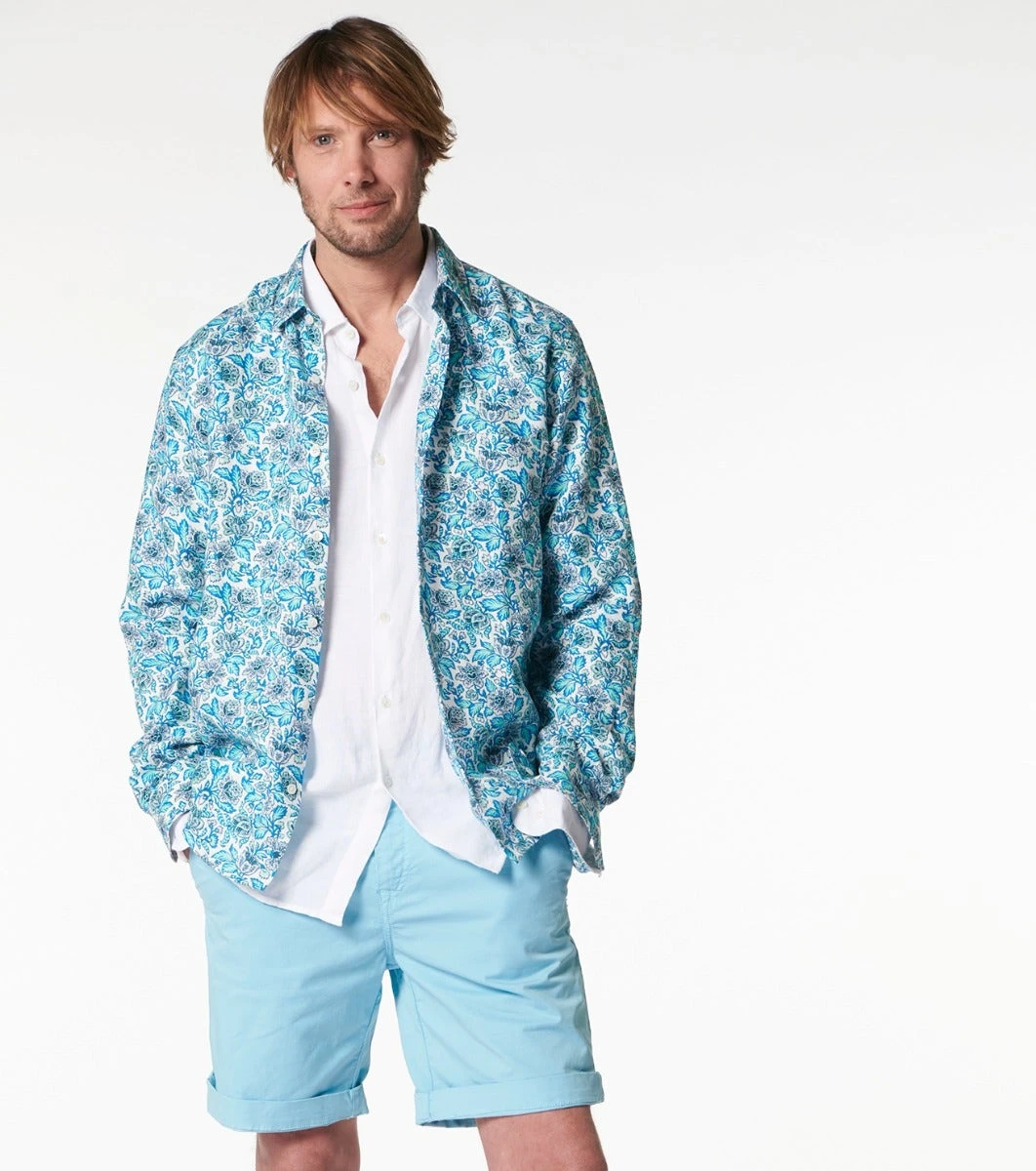 Chemise REGULAR Boutis Blanc Parme 1 Chemise REGULAR Boutis Blanc Parme