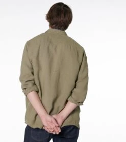 Chemise REGULAR Kaki -Mode Vêtements Magasin ch lin kaki.1