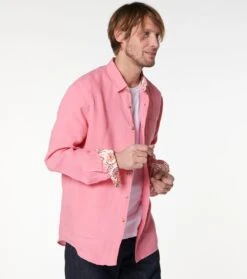Chemise REGULAR Rose -Mode Vêtements Magasin ch lin rose.2