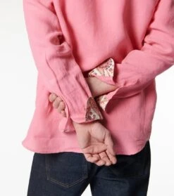 Chemise REGULAR Rose -Mode Vêtements Magasin ch lin rose.3