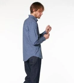 Chemise SLIM Losange Indigo 6 Chemise SLIM Losange Indigo -Mode Vêtements Magasin ch losange bleu.1