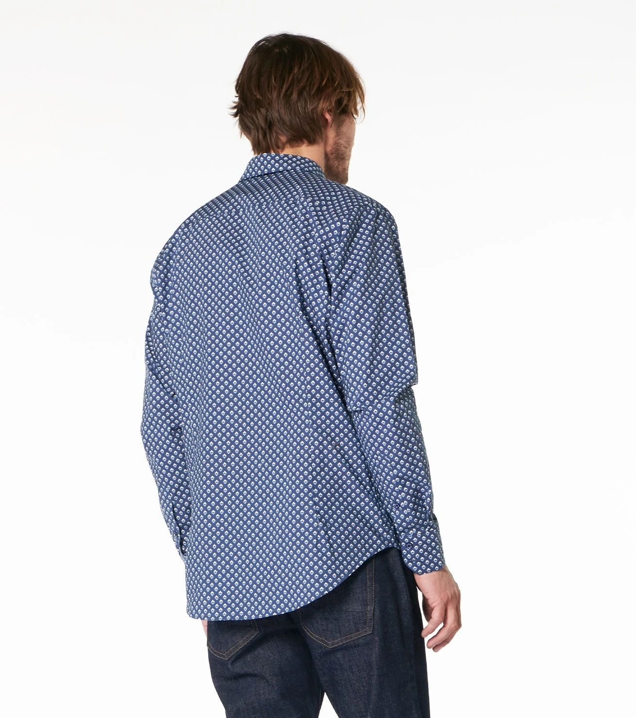 Chemise SLIM Losange Indigo 2 Chemise SLIM Losange Indigo – Image 2