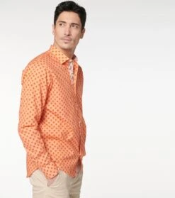 Chemise SLIM Margarido Orange -Mode Vêtements Magasin ch margarido.1 1