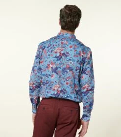 Chemise MILO Héron Bleu Rouge -Mode Vêtements Magasin ch milo h ron.2