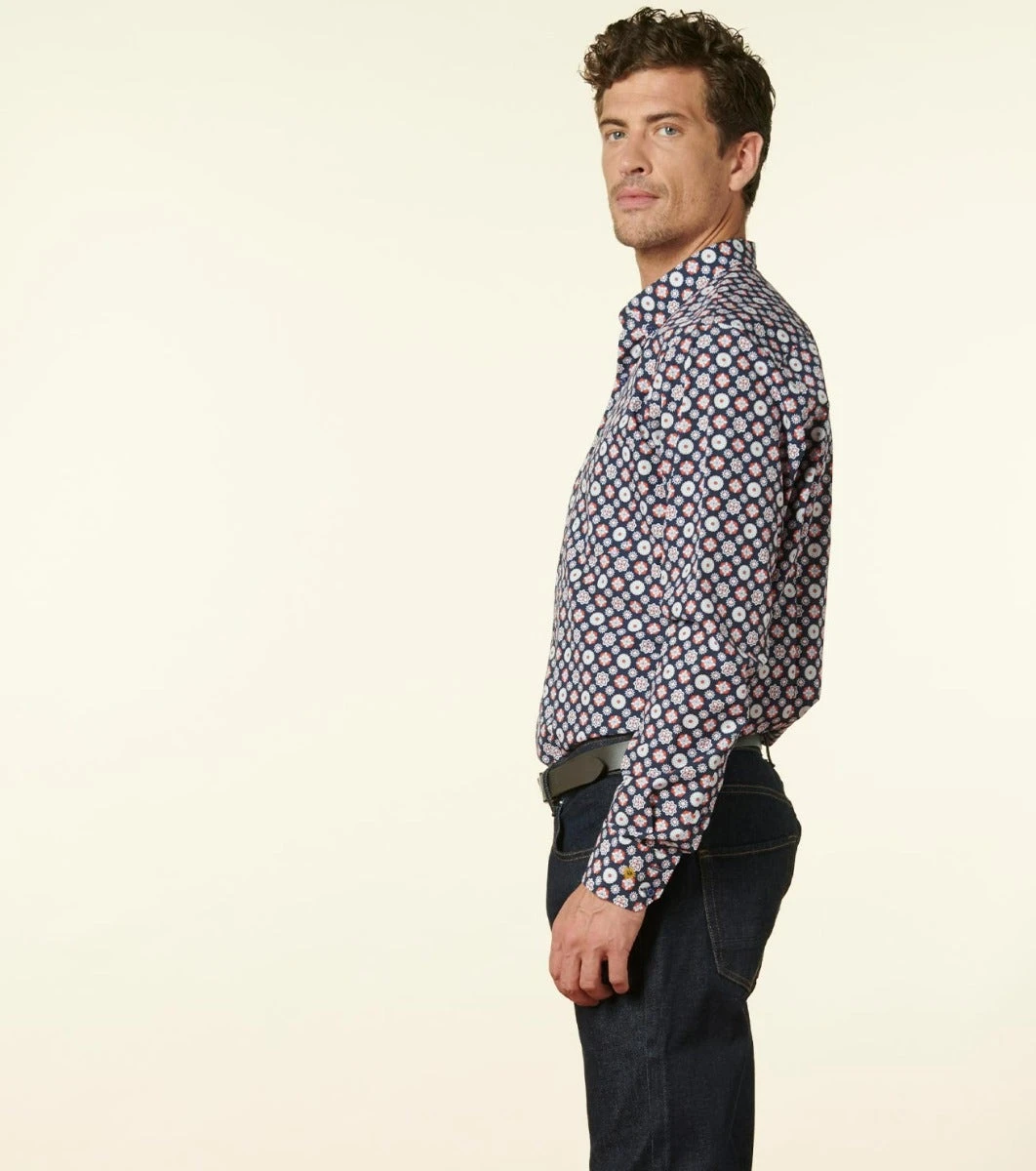 Chemise MILO Maillane Marine Rouge 6 Chemise MILO Maillane Marine Rouge – Image 6