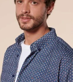 Chemise MILO Petit Cachemire Bleu Rouge 8 Chemise MILO Petit Cachemire Bleu Rouge -Mode Vêtements Magasin ch milo petit cachemire.4