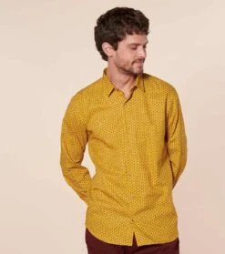 Chemise REGULAR Mini Mouche Moutarde -Mode Vêtements Magasin ch mini mouche moutarde