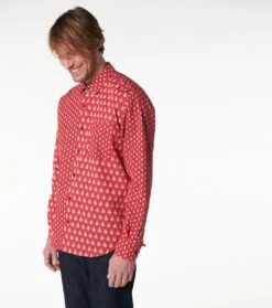 Chemise REGULAR Patch Mouche Scarabée Rouge -Mode Vêtements Magasin ch patch scarabee.1