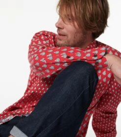 Chemise REGULAR Patch Mouche Scarabée Rouge