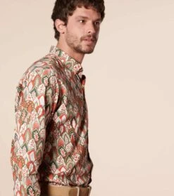 Chemise MILO Plume Kaki & Rouille -Mode Vêtements Magasin ch plume