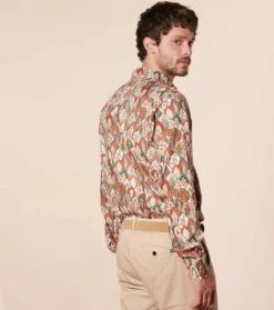 Chemise MILO Plume Kaki & Rouille -Mode Vêtements Magasin ch plume.4