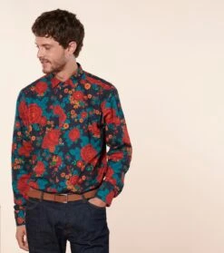 Chemise SLIM Roulotte Vert Nuit