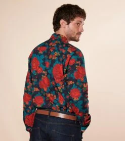 Chemise SLIM Roulotte Vert Nuit 7 Chemise SLIM Roulotte Vert Nuit -Mode Vêtements Magasin ch roulotte.3