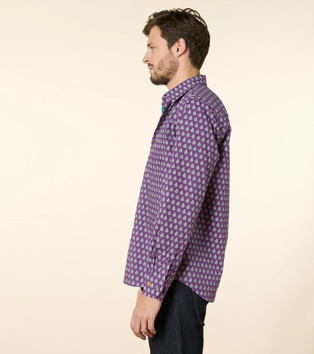 Chemise REGULAR Scarabée Tricolore Violet 4 Chemise REGULAR Scarabée Tricolore Violet – Image 4