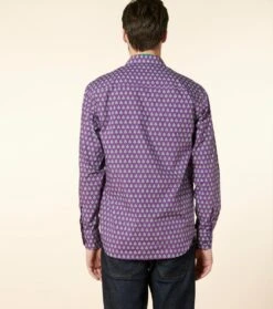 Chemise REGULAR Scarabée Tricolore Violet 9 Chemise REGULAR Scarabée Tricolore Violet -Mode Vêtements Magasin ch scarabee violet.3