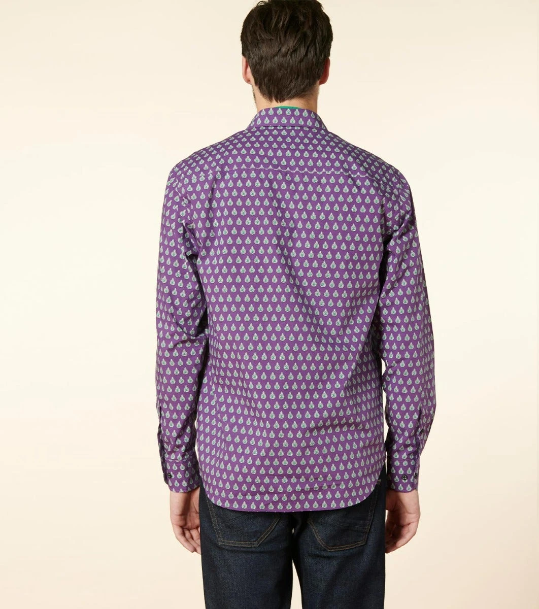 Chemise REGULAR Scarabée Tricolore Violet 5 Chemise REGULAR Scarabée Tricolore Violet – Image 5
