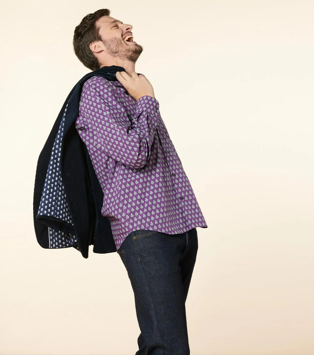 Chemise REGULAR Scarabée Tricolore Violet 3 Chemise REGULAR Scarabée Tricolore Violet – Image 3