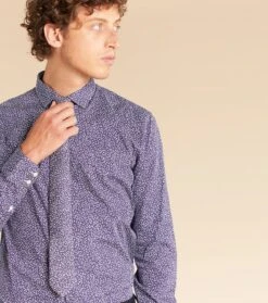 Chemise SLIM Marguerite Bleu Nuit