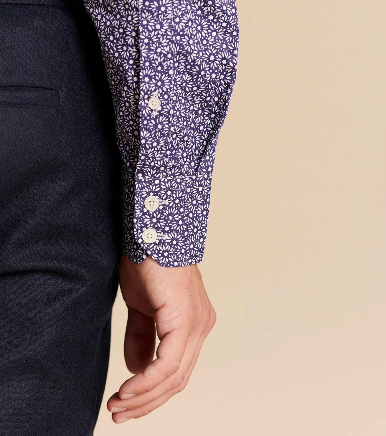 Chemise SLIM Marguerite Bleu Nuit 4 Chemise SLIM Marguerite Bleu Nuit – Image 4