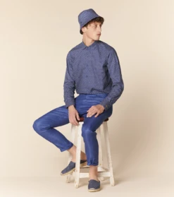 Espadrilles Homme Corde Et Lin PRADO Indigo -Mode Vêtements Magasin ch slim prado.4 1