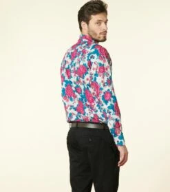 Chemise SLIM Roulotte Perle Fuchsia -Mode Vêtements Magasin ch slim roulotte.1