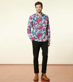 Chemise SLIM Roulotte Perle Fuchsia