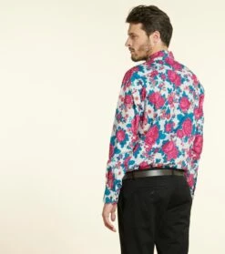 Chemise SLIM Roulotte Perle Fuchsia -Mode Vêtements Magasin ch slim roulotte2