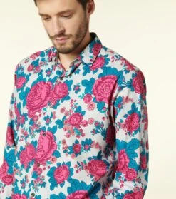 Chemise SLIM Roulotte Perle Fuchsia -Mode Vêtements Magasin ch slim roulotte3