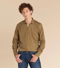 Chemise SLIM Fleur De Thym Kaki -Mode Vêtements Magasin ch slim thym