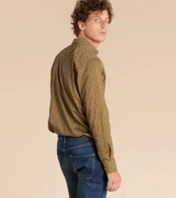 Chemise SLIM Fleur De Thym Kaki