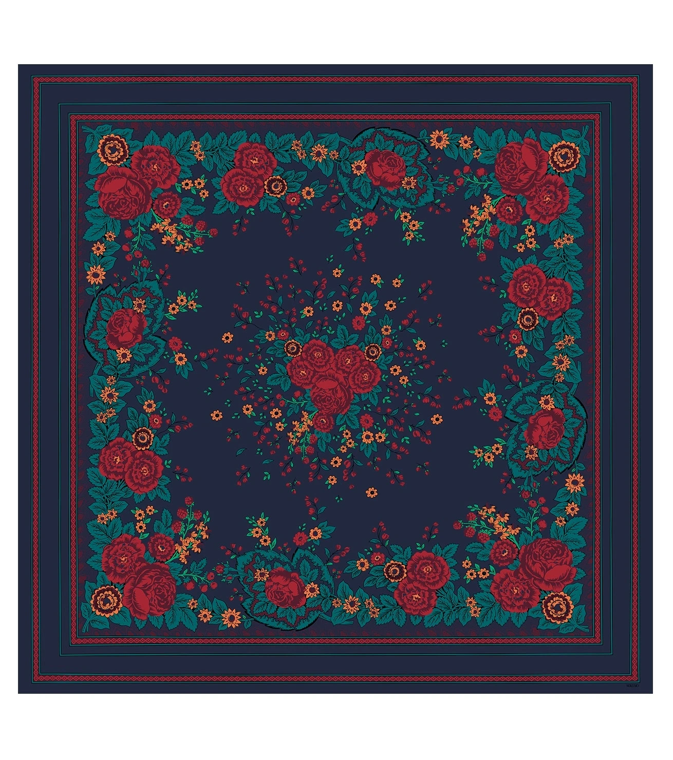 Châle En Laine Et Soie ARLATEN Nuit135 X 135 Cm 1 Châle En Laine Et Soie ARLATEN Nuit135 X 135 Cm