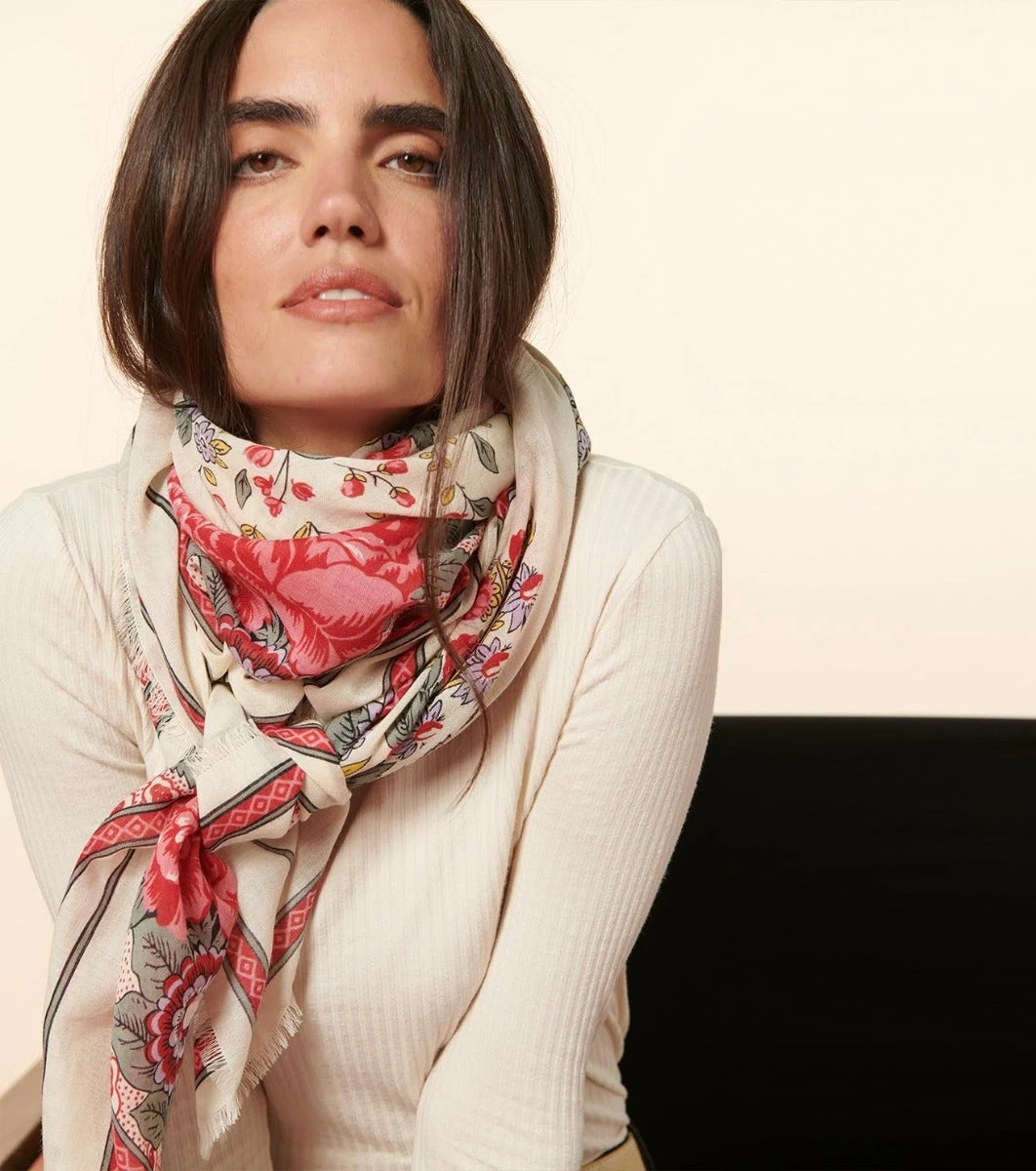 Châle ARLATAN écru 2 Châle ARLATAN écru – Image 2