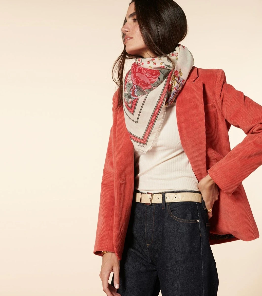 Châle ARLATAN écru 3 Châle ARLATAN écru – Image 3