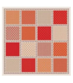 Châle En Mousseline De Soie L’ITALIENNE Orange 140 X 140 Cm