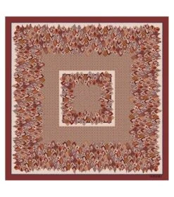 Châle En Laine Et Soie PARADISO Châtaigne 140 X 140 Cm