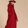 Chapeau Cloche Feutre Rouge Garance