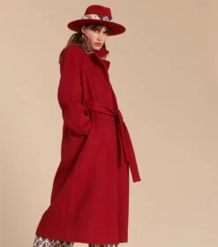 Chapeau Cloche Feutre Rouge Garance