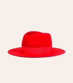 Chapeau Cloche Feutre Rouge Garance -Mode Vêtements Magasin chapeau framboise 1