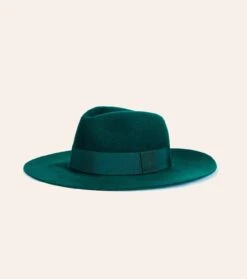 Chapeau Cloche Feutre Vert Bouteille -Mode Vêtements Magasin chapeau vertl 1